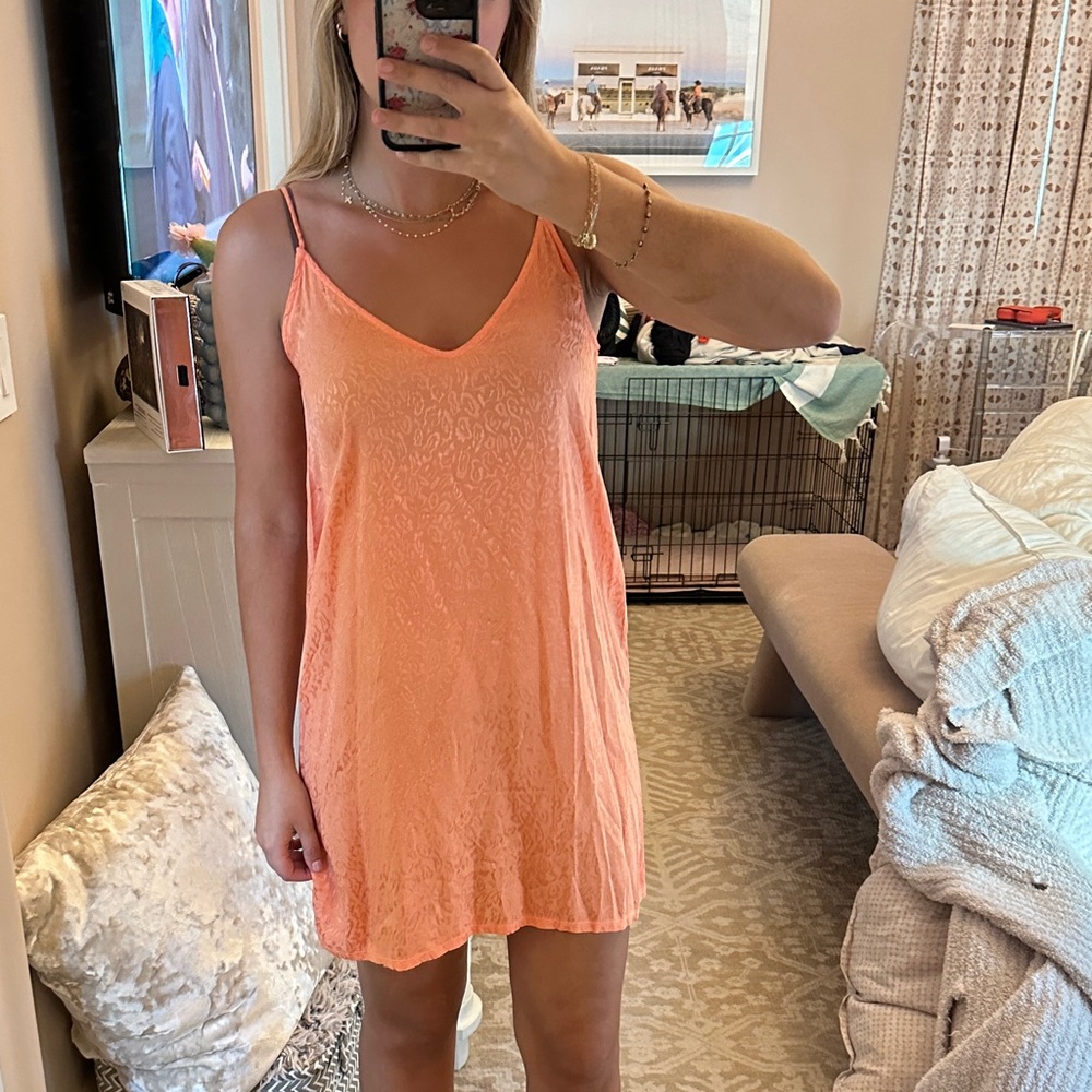 Coral Slip Dress